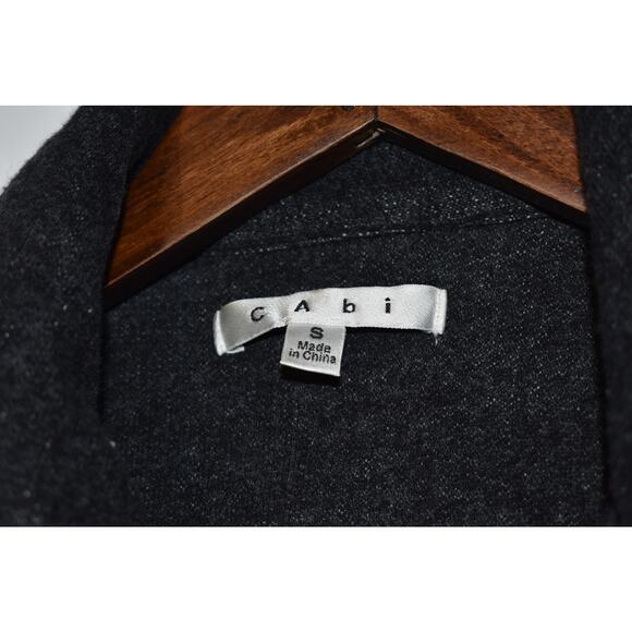 Cabi 100% Cotton Charcoal Gray Terry Knit Moto Jacket Size S - Picture 4 of 5